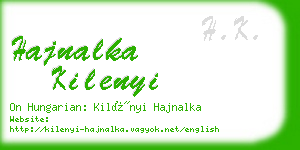 hajnalka kilenyi business card